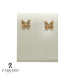 گوشواره میخی طلا پروانه کد E23219
