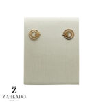 گوشواره میخی طلا حلقه و گل کد E11612