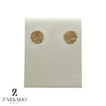 گوشواره میخی طلا طرح دسته گل کد E15580