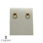 گوشواره میخی طلا طرح میکی و حلقه کد E9991