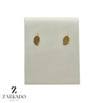 گوشواره میخی طلا طرح برگ کد E4102