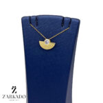 پلاک طلا نیم دایره نگیندار کد P11904