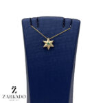 پلاک طلا ستاره آرزو با نگین سبز کد P11924