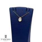 پلاک طلا طرح اشک نگیندار کد P11926