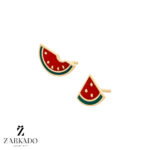 گوشواره میخی طلا هندوانه کد E13421