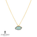 پلاک طلا طرح ابر آبی its a boy کد P12818