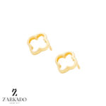 گوشواره میخی طلا طرح ونکلیف کد E12853