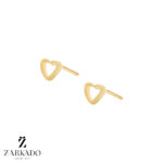 گوشواره میخی طلا قلب کد E12918