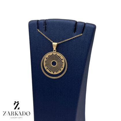 پلاک طلا طرح دایره طرحدار