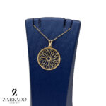 پلاک طلا گل سوزنی کد P12208