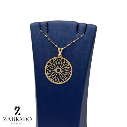 پلاک طلا گل سوزنی