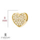 پلاک طلا قلب سه بعدی نگین دار