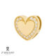 پلاک طلا قلب سه بعدی نگین دار