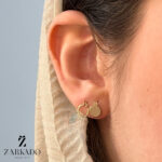 گوشواره میخی طلا انار کد E4104