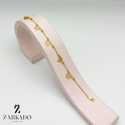 دستبند طلا طرح پروانه