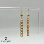 گوشواره آویز طلا کارتیه درشت کد E13252