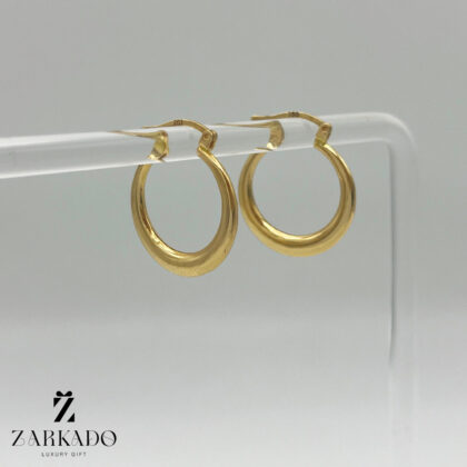 گوشواره حلقه ای طلا گرد آینه ای