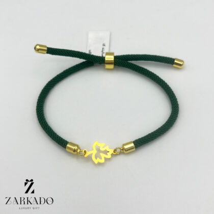 دستبند بندی طلا طرح برگ پاییزی