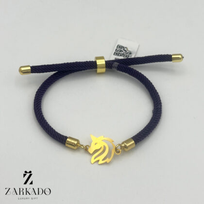 دستبند بندی طلا طرح اسب تک شاخ