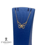 گردنبند طلا طرح پروانه اوریگامی کد N14778