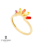 انگشتر طلا خورشید نگین دار کد R14534