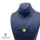 گردنبند طلا ونکلیف تراشدار سایز 2