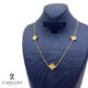 گردنبند طلا ونکلیف تراشدار سه تایی سایز 1