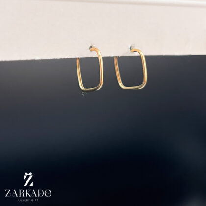 گوشواره حلقه ای طلا مربع