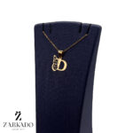 پلاک طلا حرف D با بال پروانه کد P21545