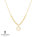 گردنبند طلا دایره با رولو کد N16931