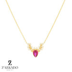 گردنبند طلا گوزن نگین دار کد N16943