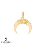 پلاک طلا طرح ماه شیار دار کد P16882