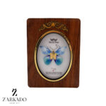 پلاک طلا پروانه پارچه ای آبی ابروبادی کد P17351