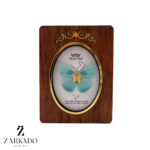 پلاک طلا پروانه پارچه ای آبی روشن کد P17373