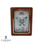 پلاک طلا پروانه پارچه ای آبی کد P17309