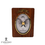 پلاک طلا پروانه پارچه ای خاکستری کد P17404