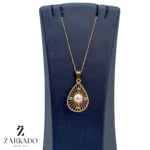 پلاک مرواریدی فیوژن اشکی طلا کد P18208