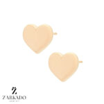 گوشواره میخی طلا قلب حجمی کد E33125