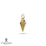 پلاک طلا طرح بستنی قیفی نگیندار کد P16084