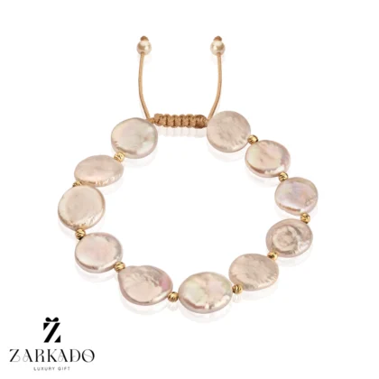 دستبند مروارید باروک گرد و گوی البرنادو طلا