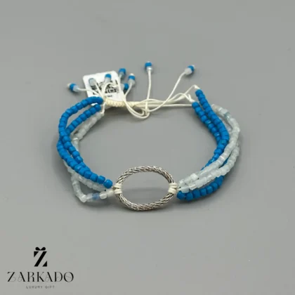 دستبند سنگی چندرج و طلا طرح دایره دیوید یورمن