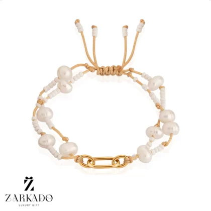 دستبند طلا و مروارید پرورشی و میوکی