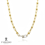 گردنبند طلا تیفانی نگیندار کد N27019