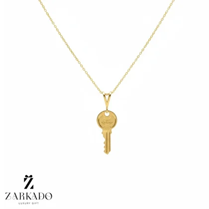 پلاک طلا طرح کلید لیزری زیبا