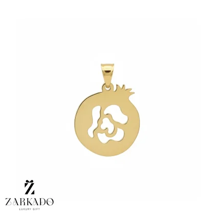 پلاک طلا طرح انار لیزری