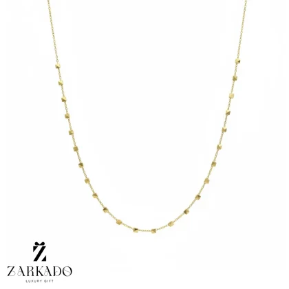 گردنبند طلا گوی مکعبی زرد