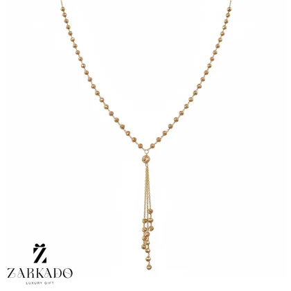 گردنبند طلا گوی البرنادو شراره دار رزگلد