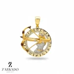 پلاک طلا ماه تولد آذر سه بعدی