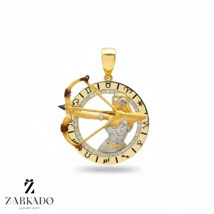 پلاک طلا ماه تولد آذر سه بعدی