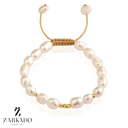 دستبند مروارید پرورشی و گوی البرنادو طرح 1